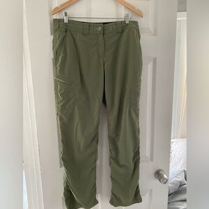 ExOfficio Women’s convertible Travel/Hiking Pants Size 12 Color Olive Green
